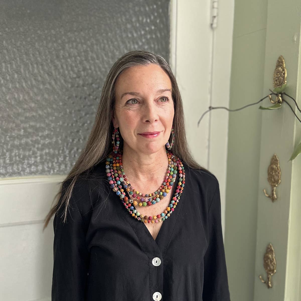 WorldFinds - Wholesale Kralen/parelketting - Kantha ketting met elkaar verweven2