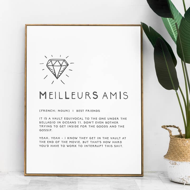 Meilleurs Amis | Art Print for wholesale by LILOU