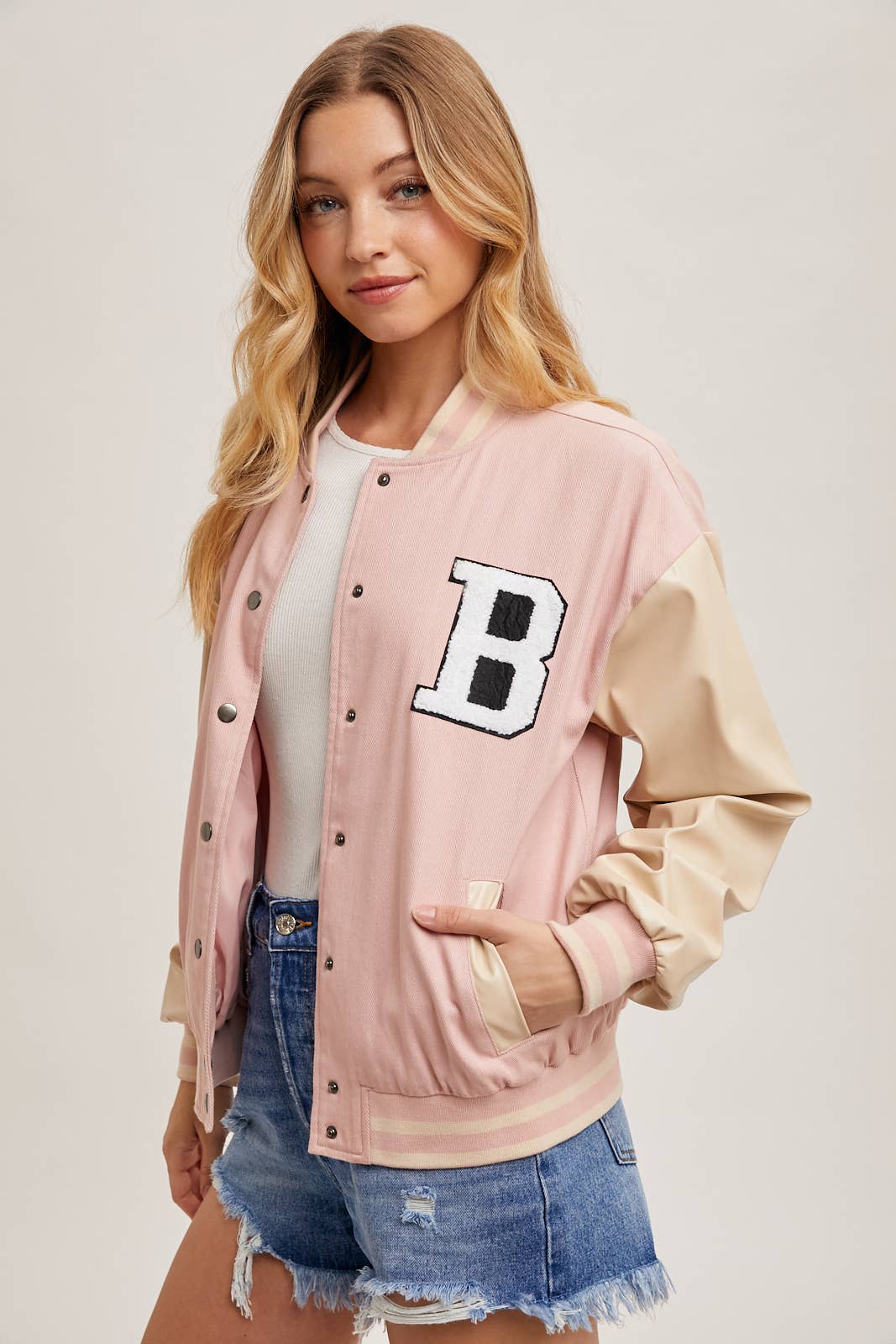 Bluivy - Wholesale Varsity/Baseball Jacket - Women's - COLOR BLOCK VARSITY JACKET16