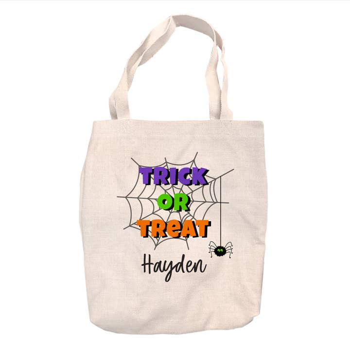 Personalized Halloween Tote Bag - Graphic Canvas Tote Bag - for wholesale by 4 Wooden Shoes