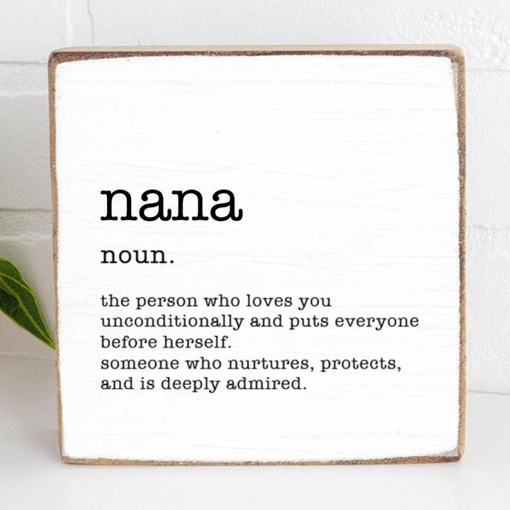 Nana Definition Decorative Wooden Block for wholesale by Rustic Marlin Personalized Home Decor