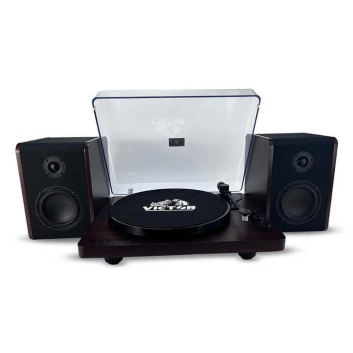 JupiterGear Home - Wholesale Speakers - Victor Lincoln Record Player with 3 Speeds, Stereo Speakers11