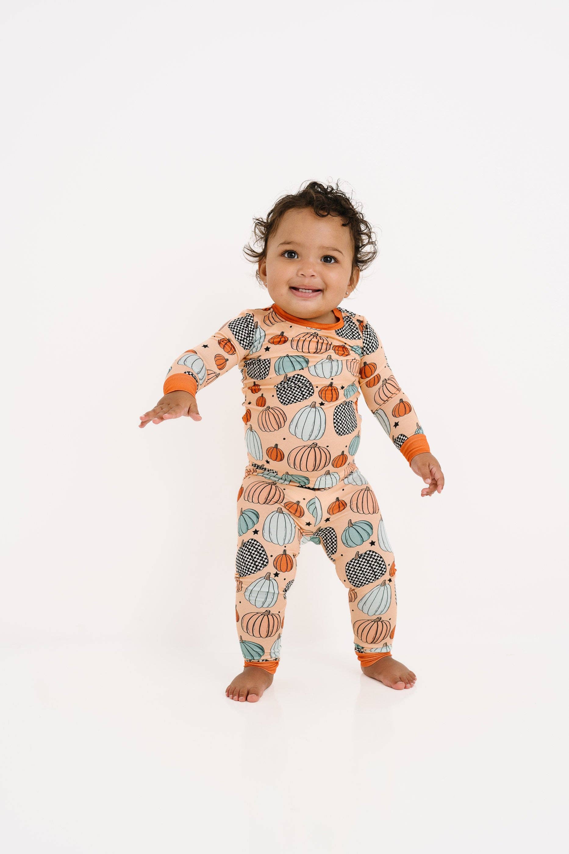 Little One Shop - Wholesale Lounge Set - Kids - Falling For Pumpkins Bamboo Set1