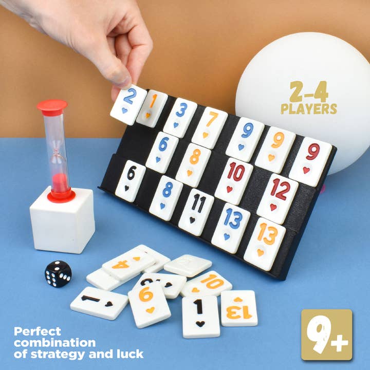 Queensell - Wholesale Board Game - Rummy Cube Game with Case, Board Game for Kids and Adults