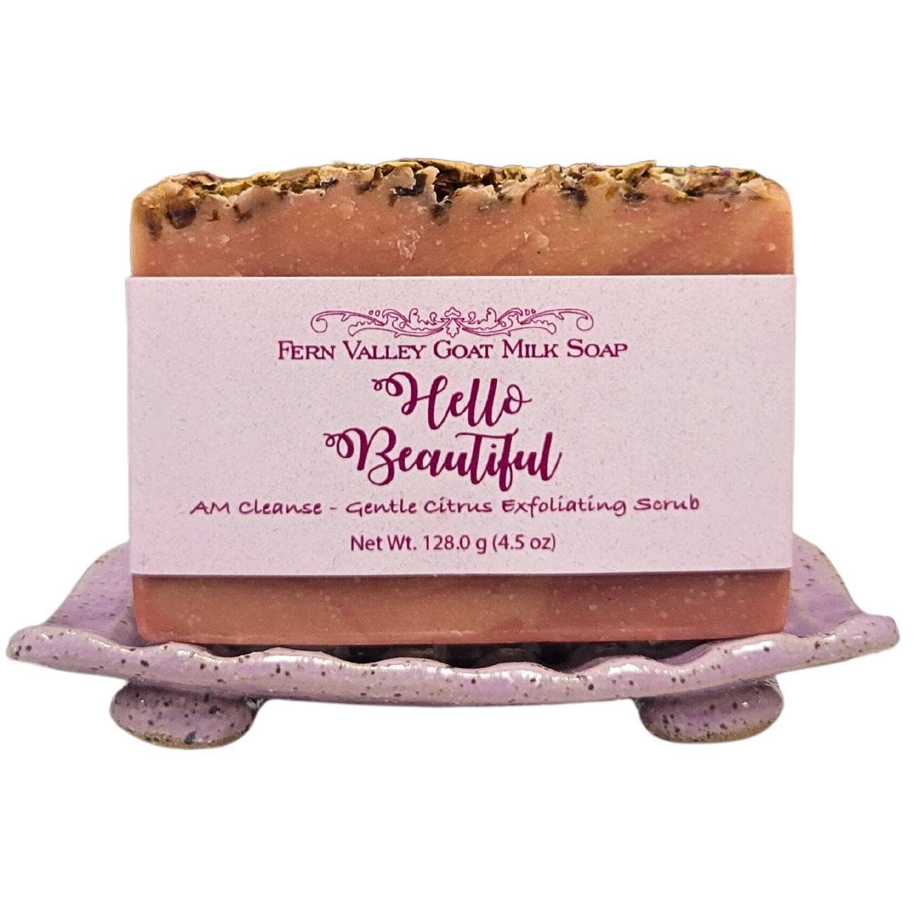 Fern Valley Goat Milk Soap - Wholesale Bar Soap - Natural Goat Milk Soap | Exfoliating Scrub | Hello Beautiful AM Cleanse2