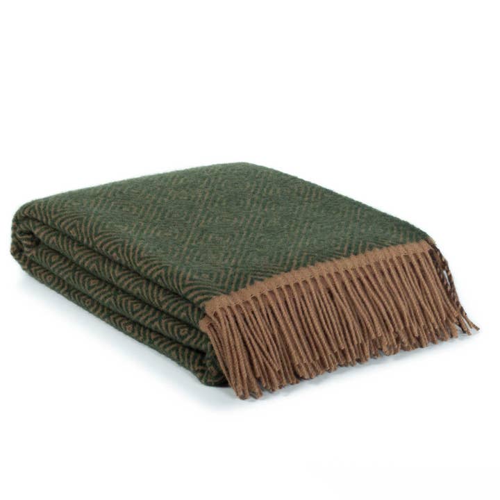 MoST - Wholesale Throw Blanket - Wool Throw Blanket VENEZIA Leaf