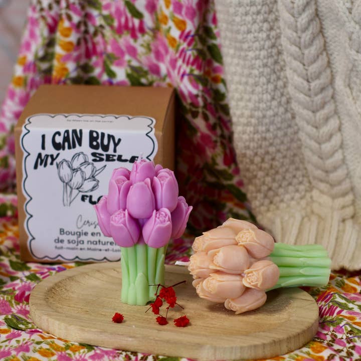 Meet me at the corner - Wholesale Grappige kaars - Boeket tulpen kaars5