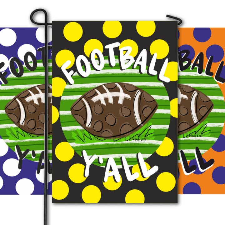 Football Team Colors Garden Flag for wholesale by Baxter & Me