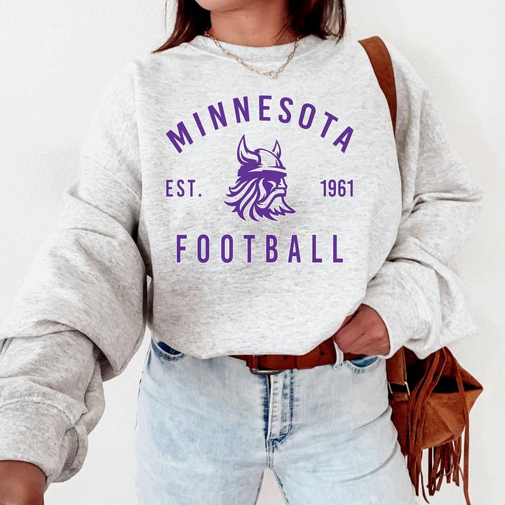 Vikings Football Crewneck Sweatshirt – Minnesota Fan Gift for wholesale by TheKingShirt