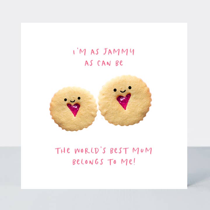 Fortunata come non mai La mia mamma è la migliore Biglietto carino a forma di biscotto per la vendita all'ingrosso da parte di Petimo