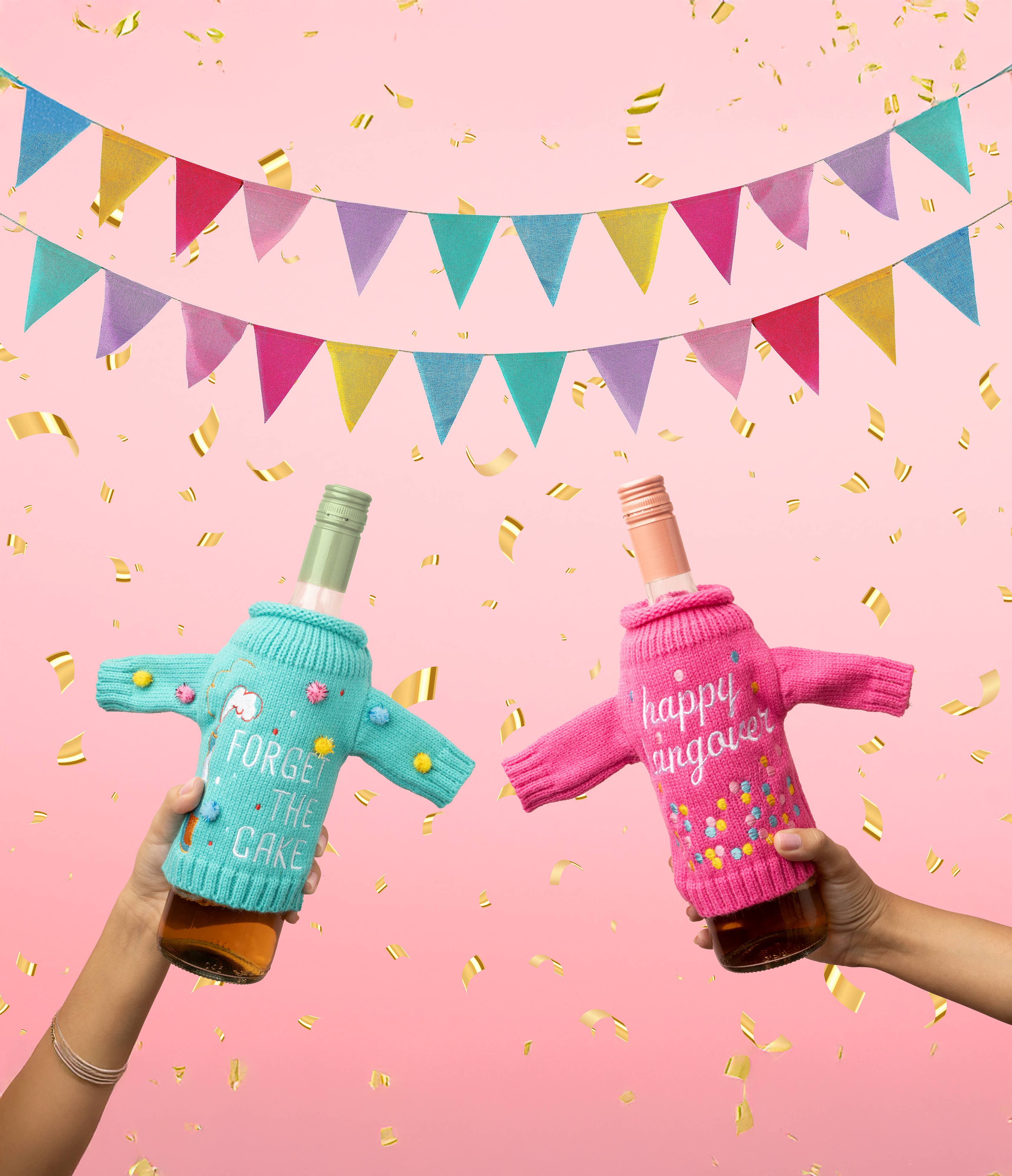 DM Merchandising - Wholesale Wine Gift Bag - TLF It's Yo Birthday Wine & Bottle Sweater2