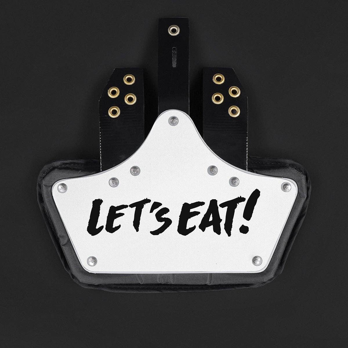 White Let's Eat Sticker for Back Plate for wholesale on Faire14