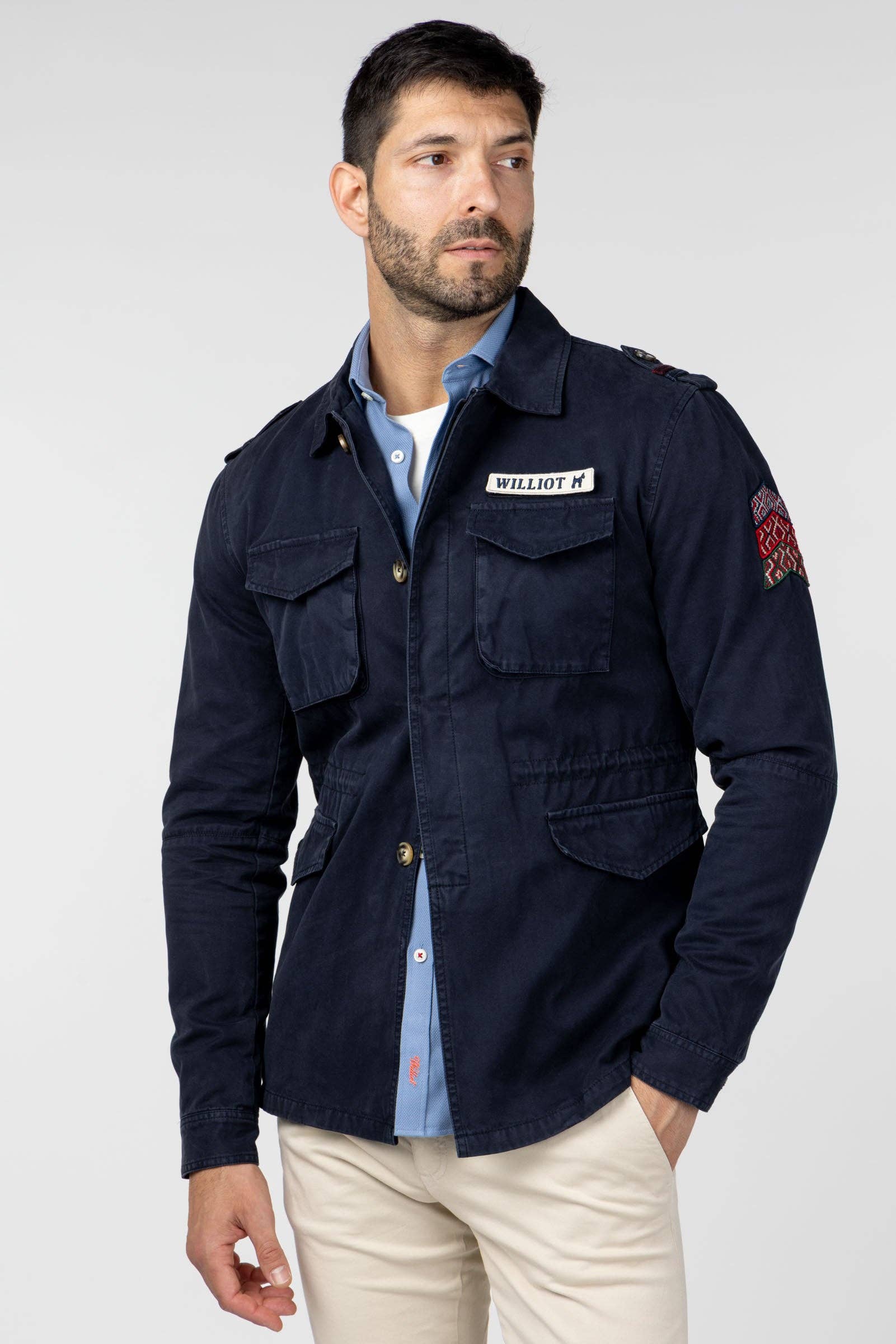 williot – Großhandel Jacke - Herren – In der Sahara gefärbtes Kleidungsstück mit austauschbaren Patches.11