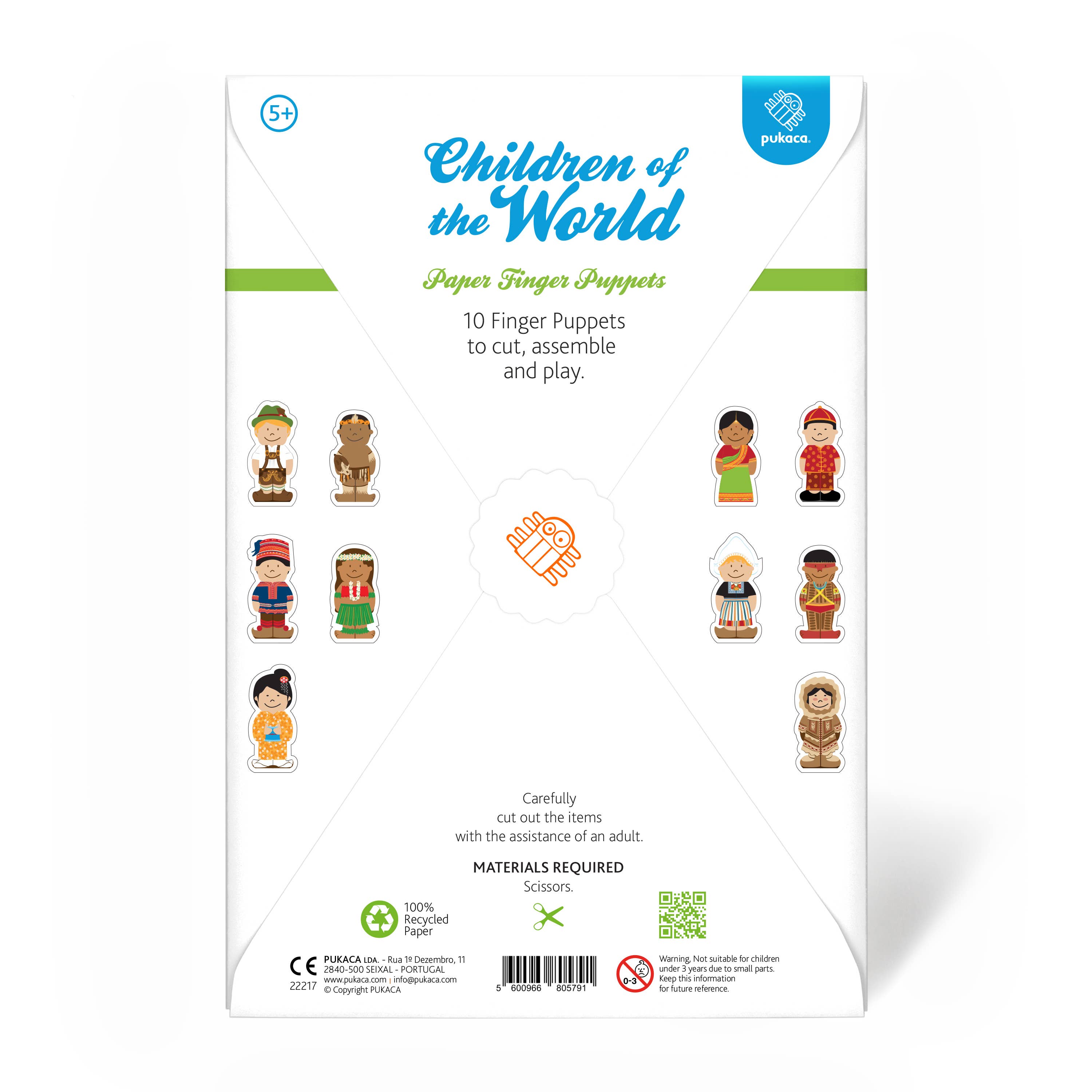 pukaca - Vendita all'ingrosso Marionetta da dito - Bambini e neonati - Burattini di Carta per Dita Bambini del Mondo3