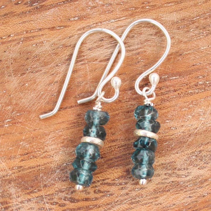 Mini Gemstone Stacks with Silver for wholesale by Plumage Jewelry