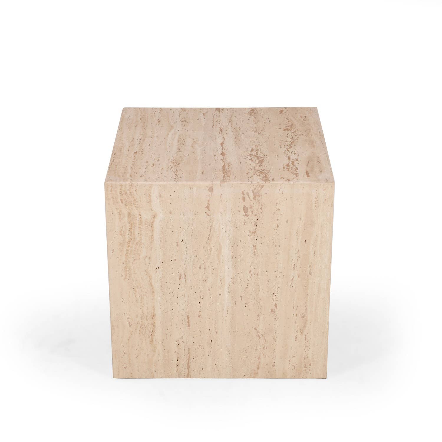 Beige Travertine Side Table for wholesale on Faire1