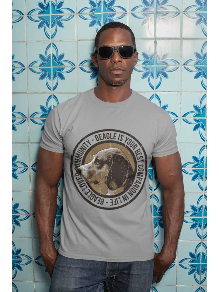 Pure Grey ULTRABASIC Men's T-Shirt Beagle is Your Best Companion Life - Dog Best Friend Shirt for wholesale on Faire1