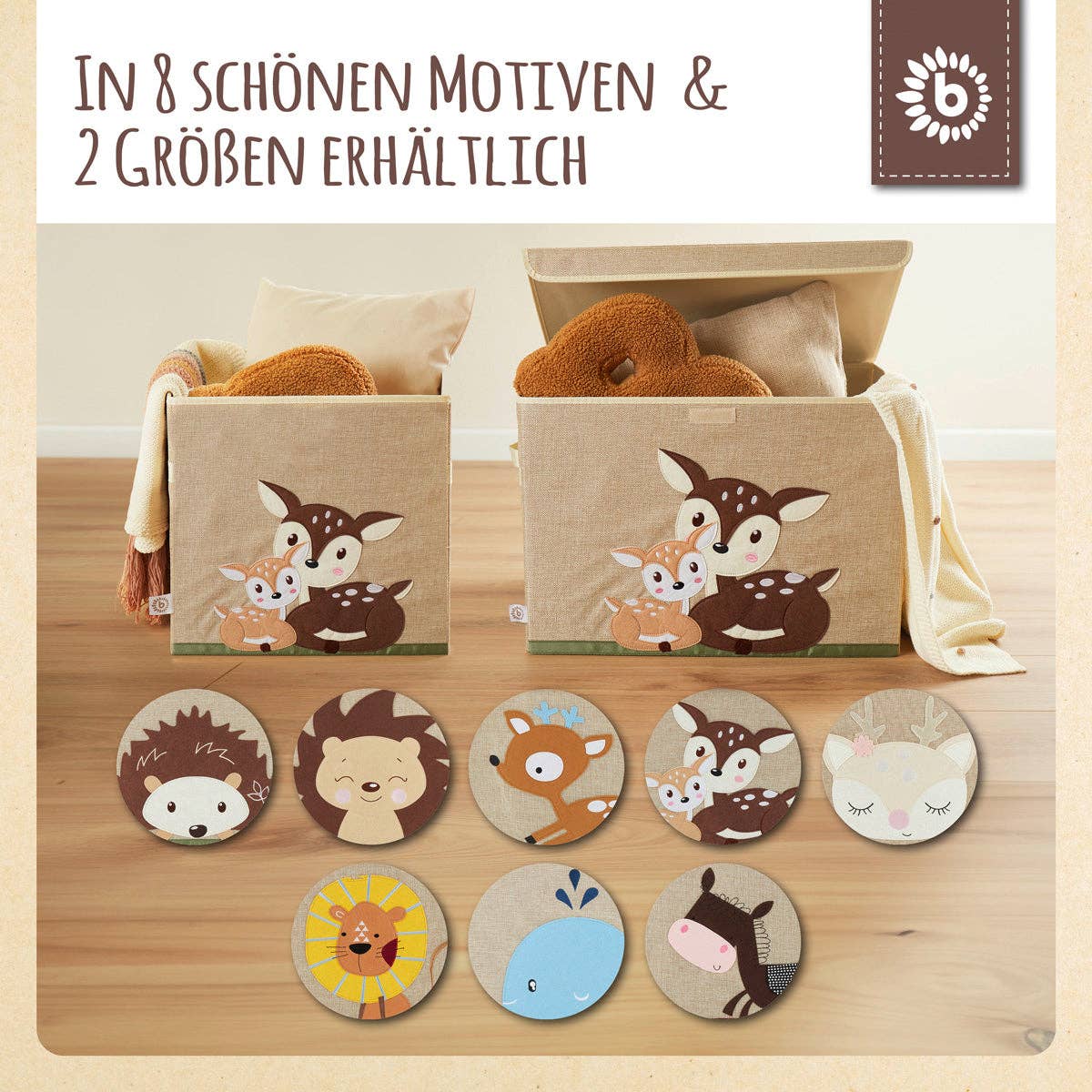 Bieco Spielwaren – wholesale Leksaksförvaringslåda - Barn och baby – Förvaringslåda med hjortmotiv6