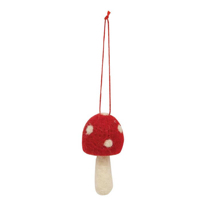 Bright Ideas - Wholesale Ornament - Felted Mushroom Ornament