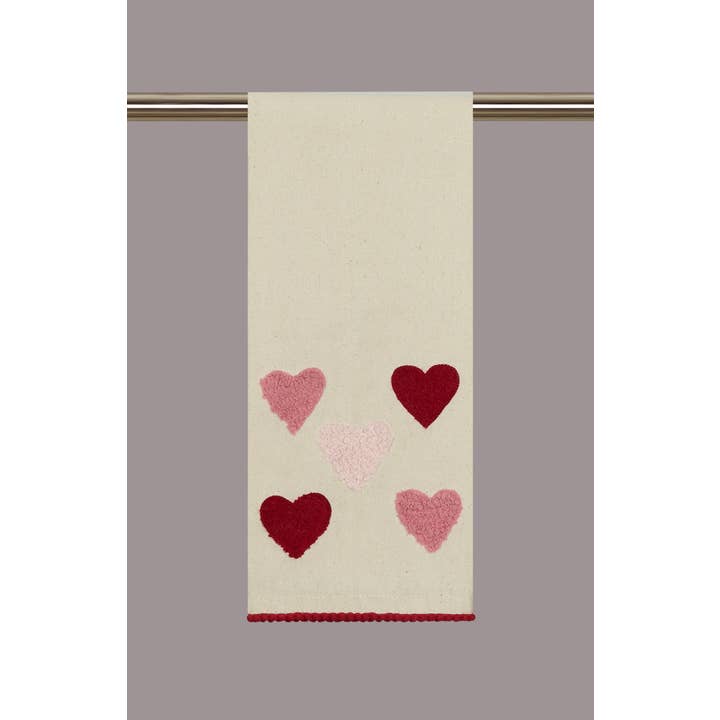 Peking Handicraft - Wholesale Tea Towel - Hearts Kitchen Towel