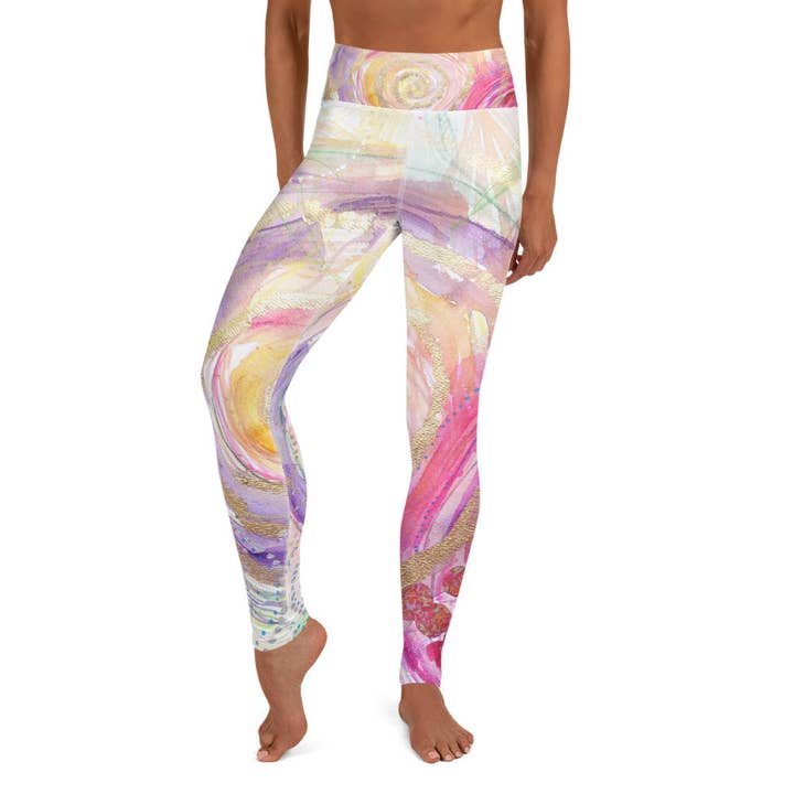 Calças de Yoga “Escaste da gaiola, as asas estão esticadas, agora voas!” por atacado de katharinalucia ART