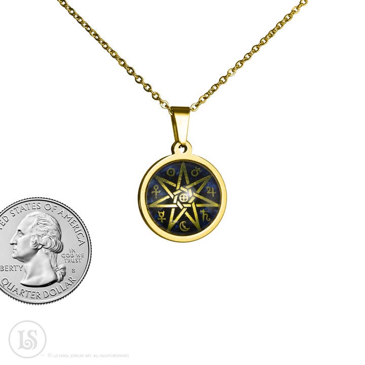 Liz Sabol Jewelry Art - Wholesale Halskettinghanger - Planetair Septagram - 7-puntige ster, kleine hanger5
