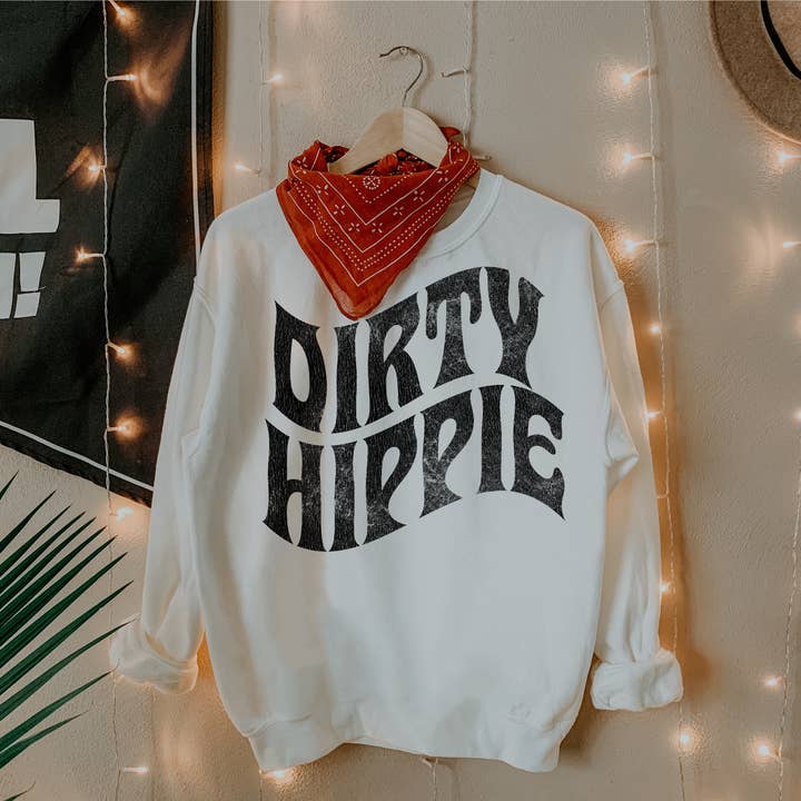 Hank & Scoot - Wholesale Graphic Sweatshirt - Women's - Dirty Hippie Sweatshirt0