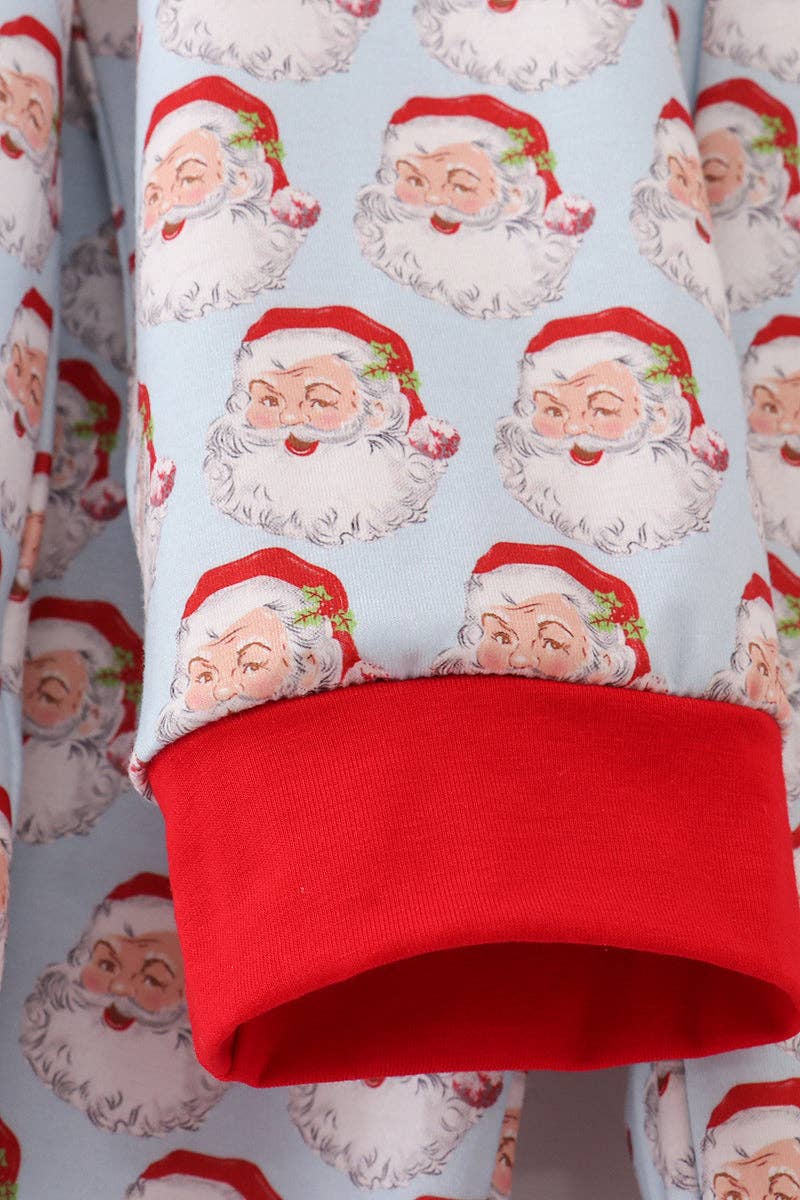 Aspen Rain Boutique - Wholesale Sleepwear Set - Men's - Blue christmas santa claus men pajamas set1