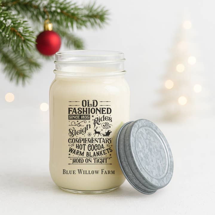 Christmas Candle, Christmas Gifts, Stocking Stuffer, Soy Wax for wholesale by Blue Willow Farm