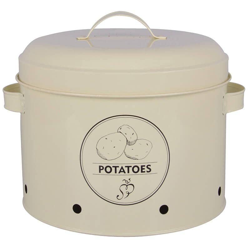 Esschert Design USA - Wholesale Food Storage Container - Potato Storage Tin, 5.94 L, Carbon Steel0