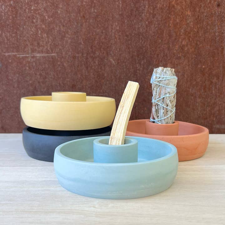 Well Hello Studio - Wholesale Incense Holder - Earth Tone Smudge Dish4