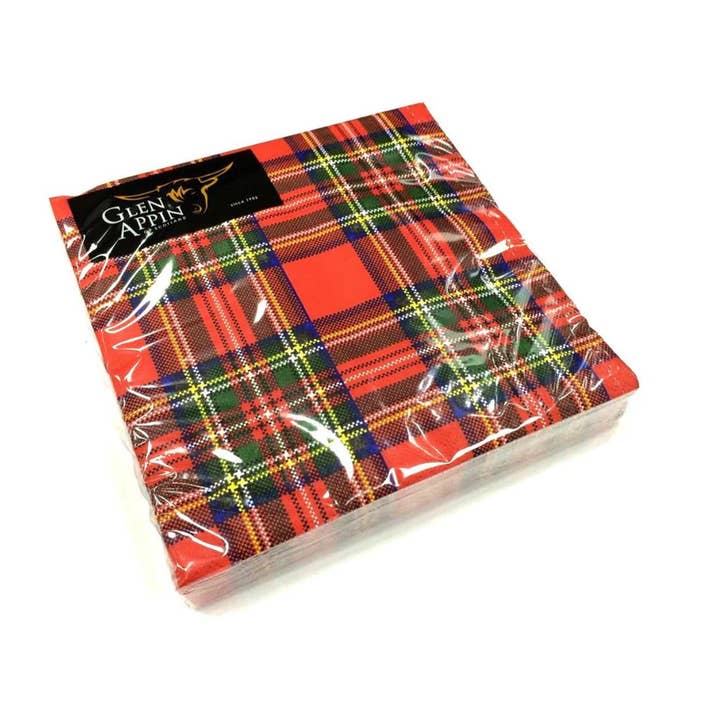 Dublin Gift Company - Wholesale Disposable Napkin - Scottish Royal Stewart Tartan Napkins2