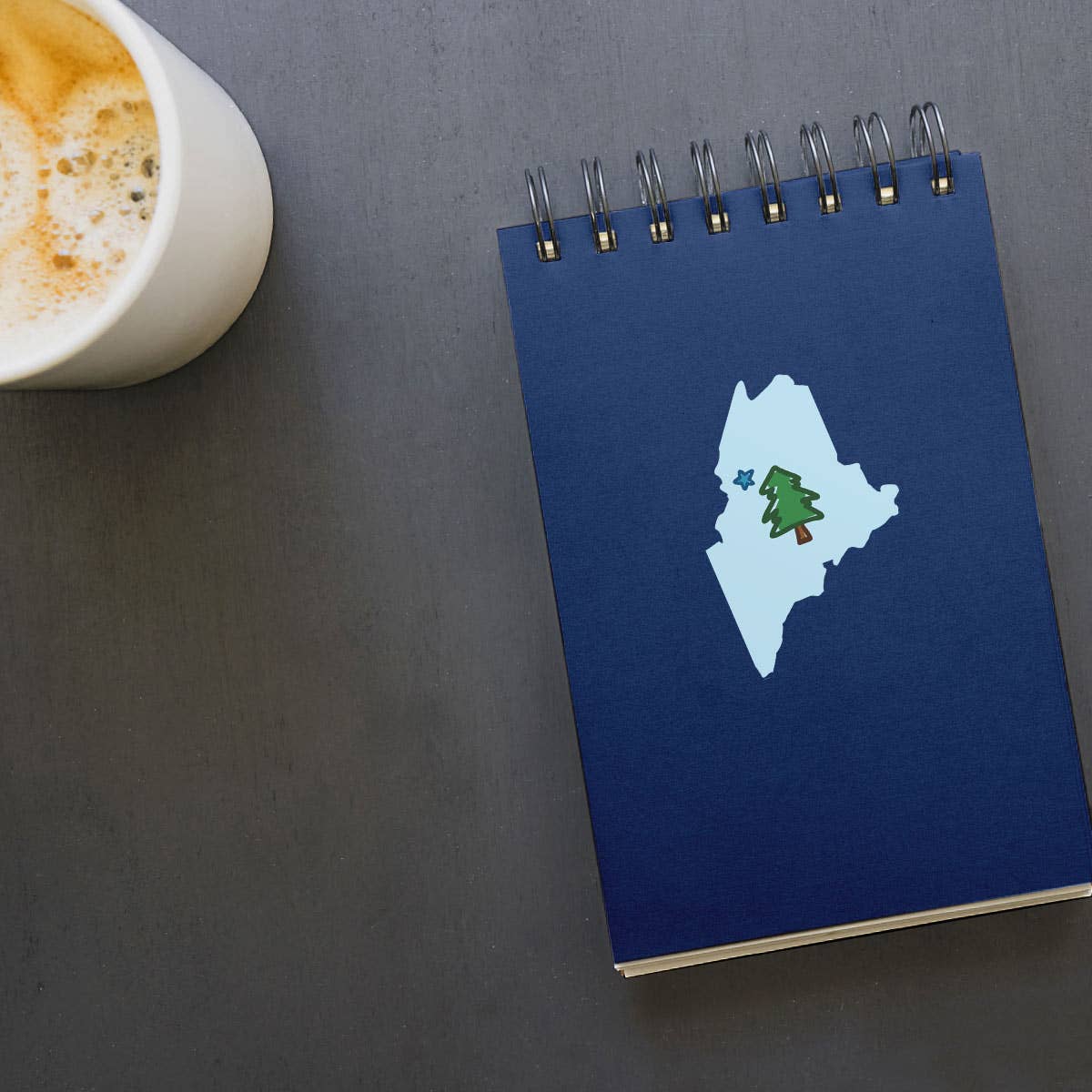 RetroPlanet - Wholesale Phone & Laptop Stickers - Maine State Star & Tree Doodles Mini Sticker 20 ct4