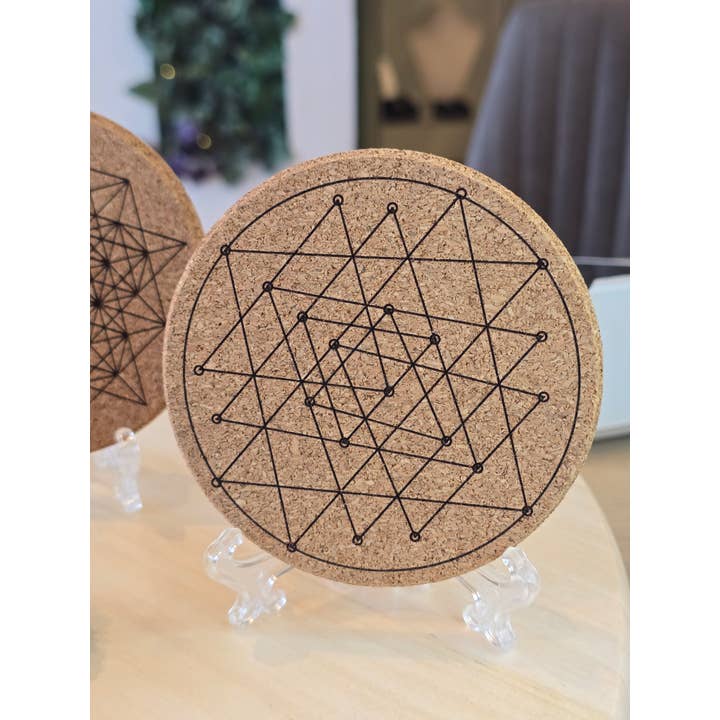 Crystal Cove Minerals – wholesale Crystal grid – Small Crystal Grid Cork Boards3