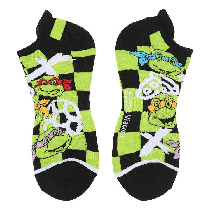 Bioworld Merchandising - Wholesale Socks - Men's - Teenage Mutant Ninja Turtles Men's 5 Pair Ankle Socks
