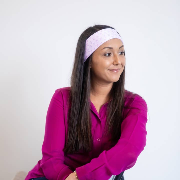 Bandeau en tissu à nœud violet – Serre-tête confortable pour tous les jours pour la vente par Headbands of Hope | One Purchased One Donated