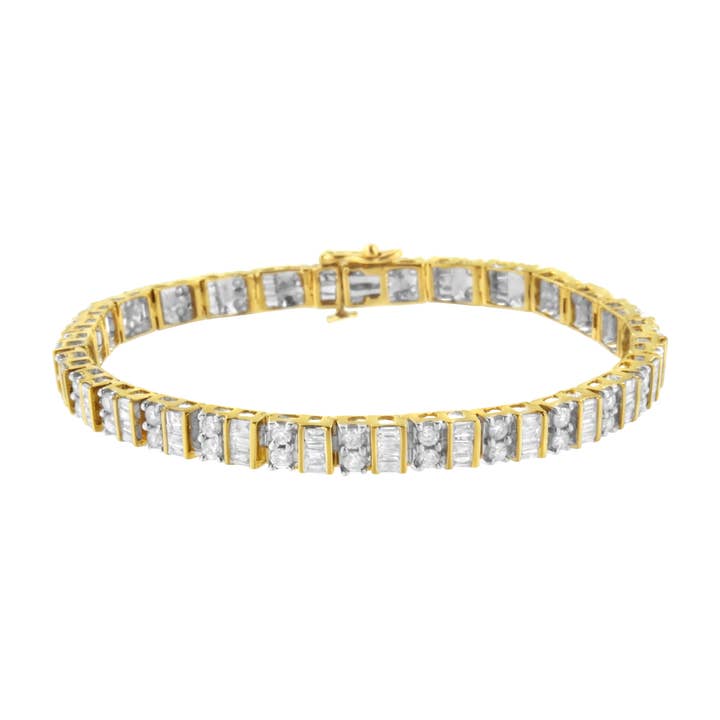 Oro amarillo de 14 quilates de 4 quilates. Pulsera tenis de diamantes Tdw y otras tendencias de Resultados para bandas cumpleaños al por mayor. Devoluciones gratuitas y condiciones de pago a 60 días en Faire en Faire.
