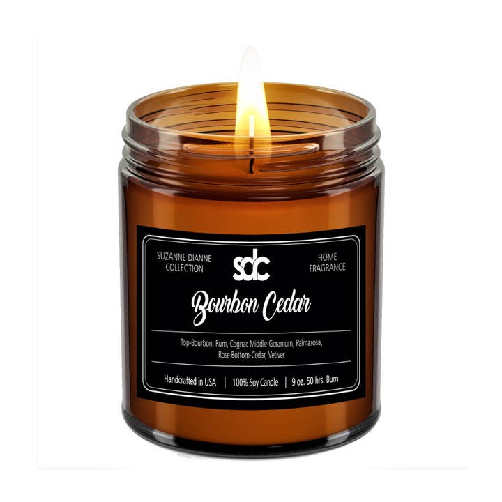Colección SUZANNE DIANNE Vela de soja Bourbon cedar para venta al por mayor de Suzanne Dianne Collection