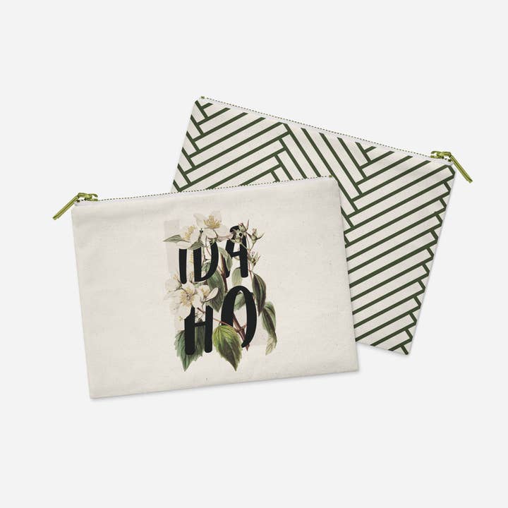 Bolsa de acessórios para flores do estado de Idaho | Syringa por atacado de Paperfinch Design