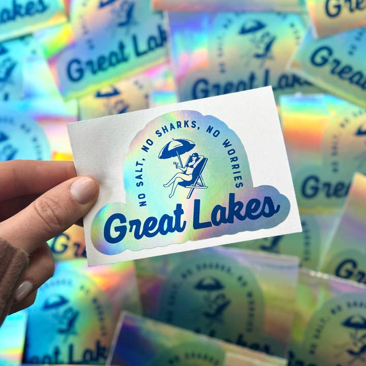Stuck on Michigan - Wholesale Sticker - Holographic Great Lakes Sticker