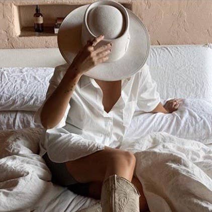 Olive & Pique - Wholesale Fedora - Unisex - VIDA - 100% Wool Felt Gambler Hat, Satin Lined, Unisex, Ivory