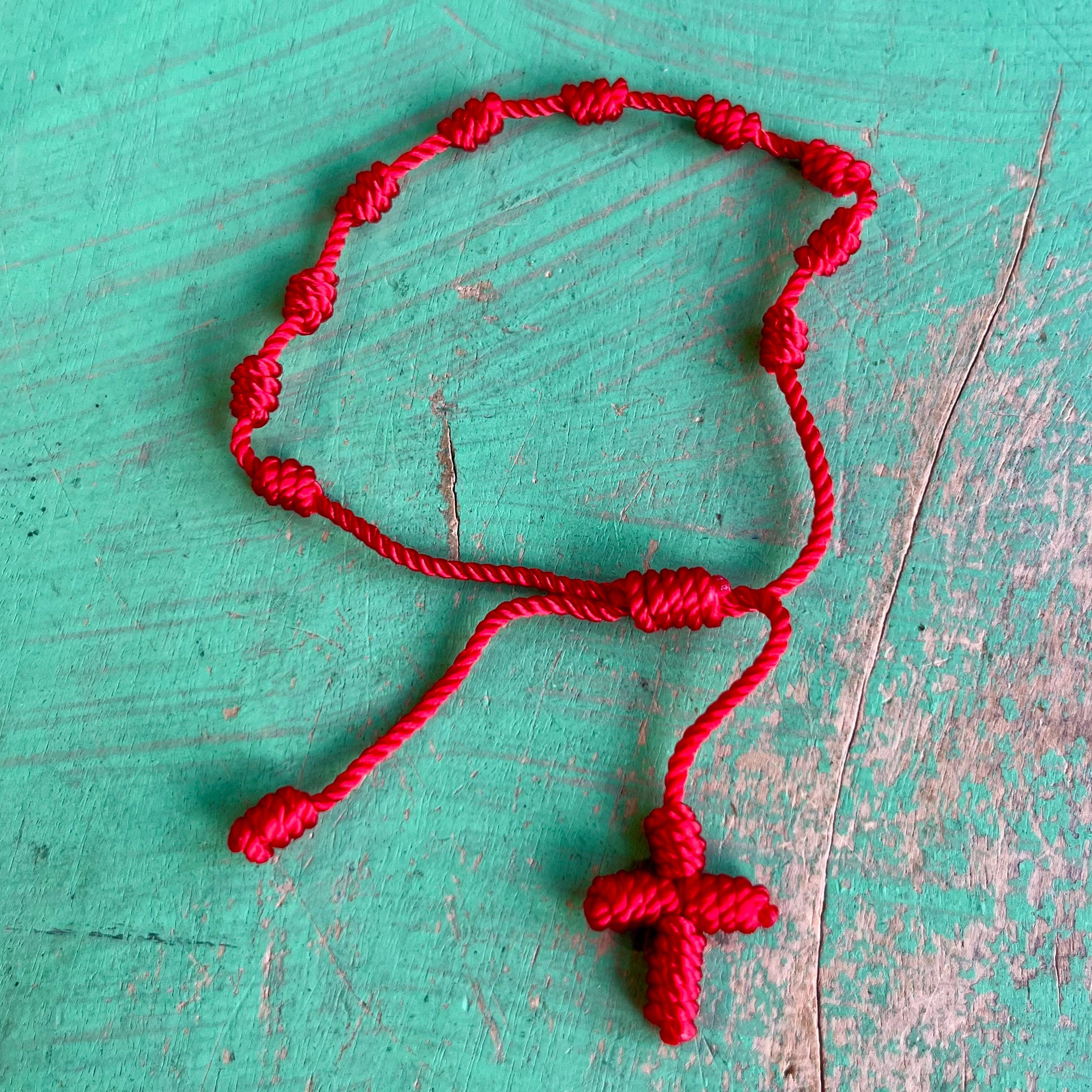 Love and Honor Jesus LLC - Wholesale Woven/Braided Bracelet - Knotted Cord Rosary Decade Adjustable Bracelet3