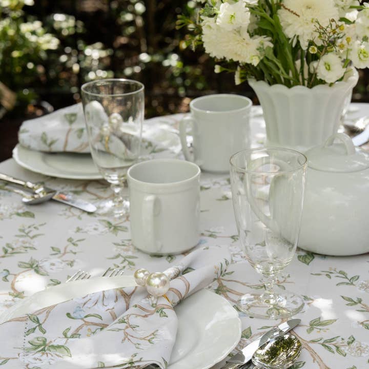 Camellia Floral Dinner Napkins, Set of Four for wholesale on Faire2