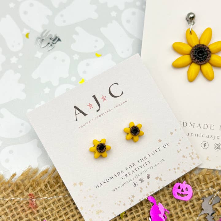 Mini Sunflower Studs for wholesale by Annica’s Jewellery Co