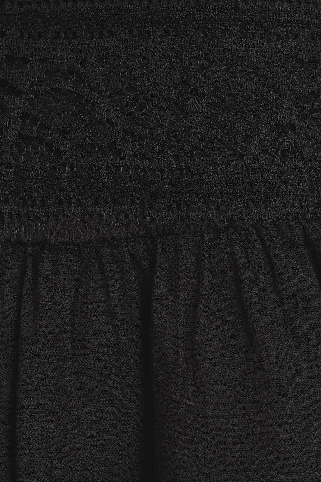 Black V-NECK LACE TRIM DETAIL BUTTON UP LONG SLEEVE FLARE HEM TOP for wholesale on Faire5