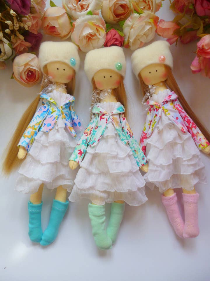 Ballerina Doll, Textile Doll, Collectible Dolls, Doll Cotton for wholesale by ChernikovaNataliya