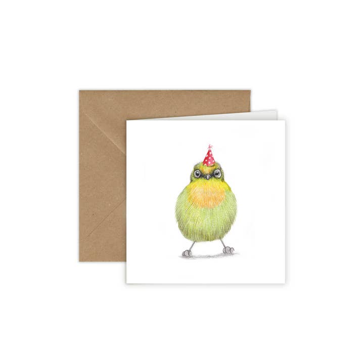 Fødselsdagskort med fugle, Dyrehilsenkort, Sjovt minikort for engroshandel hos Beast of Paradise