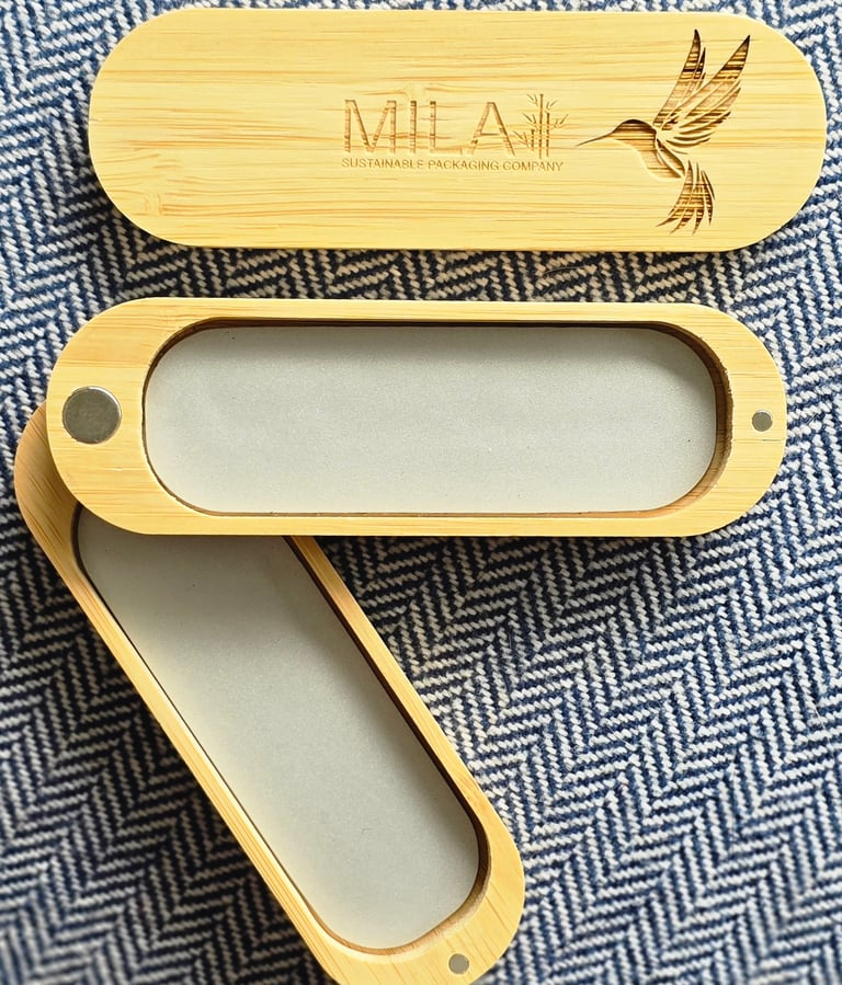 Mila Sustainable Packaging Company - Wholesale Makeup Storage Box - Double Stacked Refillable Bamboo Cosmetic Palette9