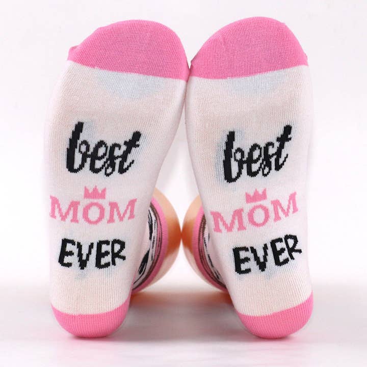 Relay Goods - Wholesale Socks - Women's - Mid-Tube Cotton Mom Mother's Day Gift Letter Jacquard Socks