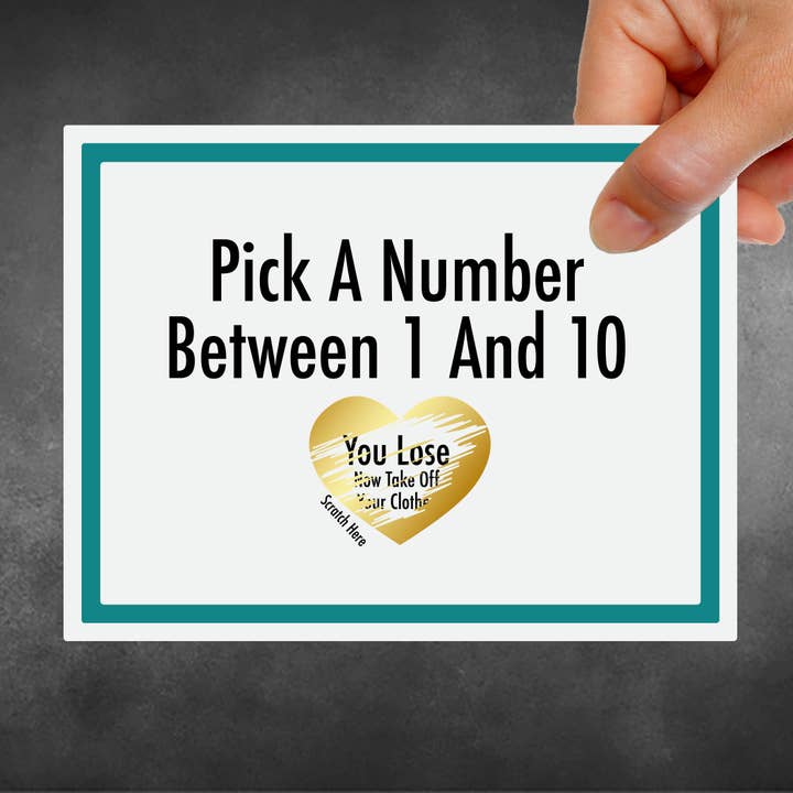 Snarky Card - Valentine - Scratch Off - Pick A Number for wholesale by Snarky Megs